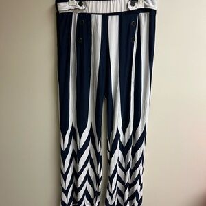 Robert Louis Midnight and Ivory Striped Trousers